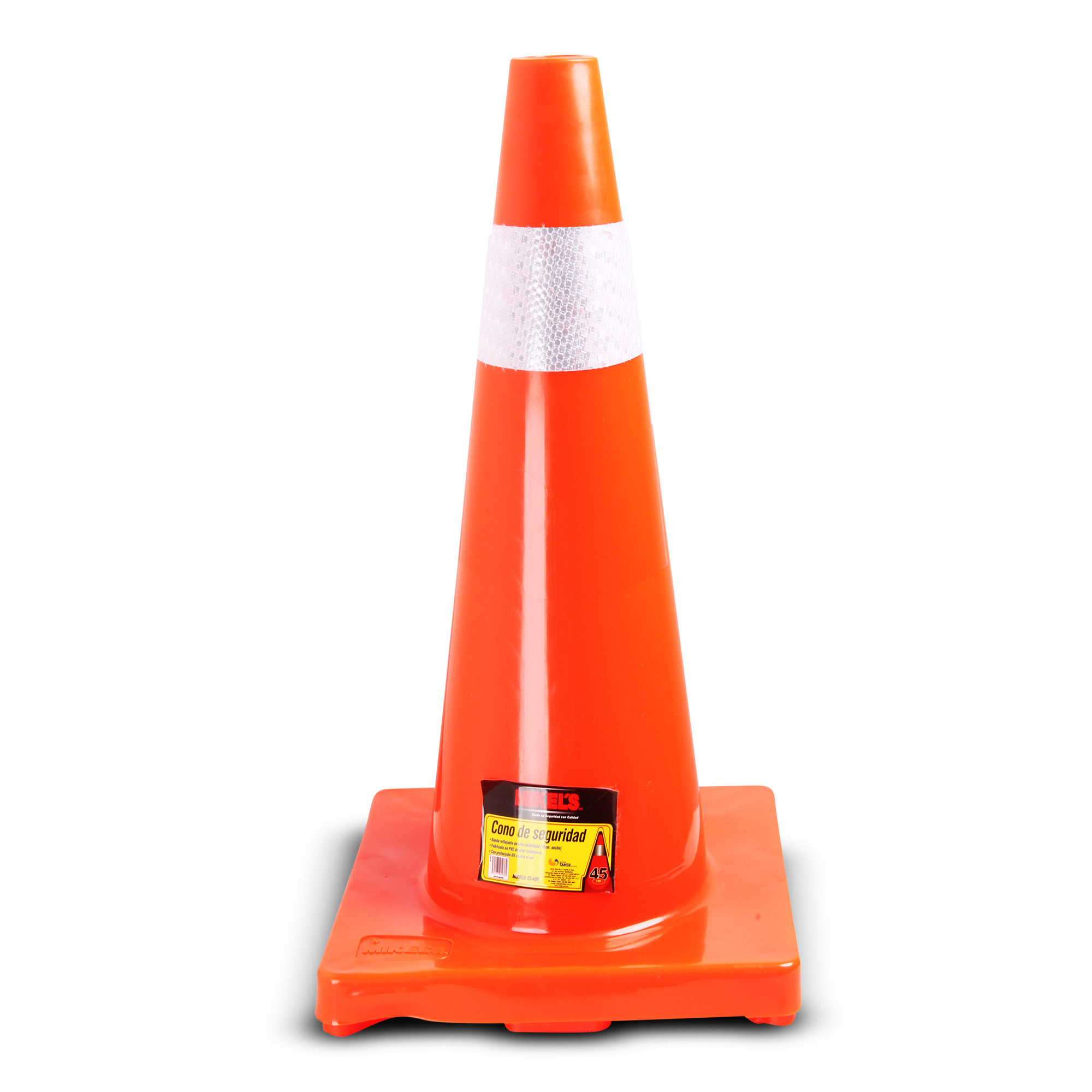 CONO DE SEGURIDAD (70 CMS, CON REFLEJANTE)